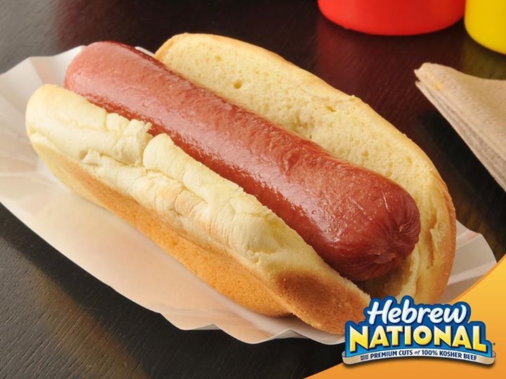 Hebrew National all-beef kosher hot dog